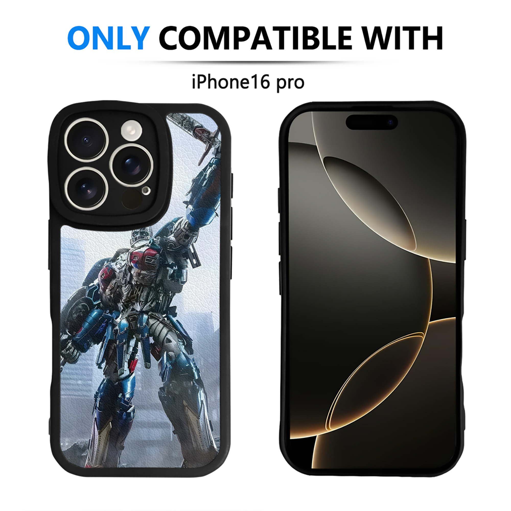 （画像用） Transformers トランスフォーマー 【iPhone 16シリーズ対応】シリコンスマホケース（レザー調） 材質：シリコン